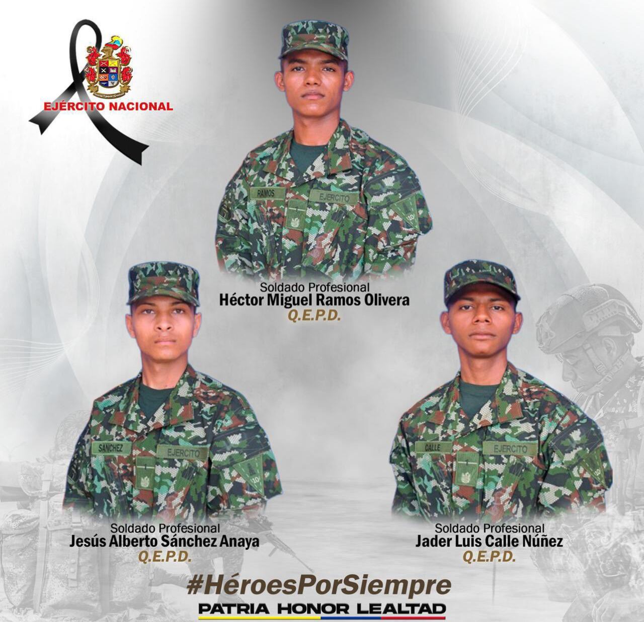 Soldados asesinados en Norte de Santander por el ELN.