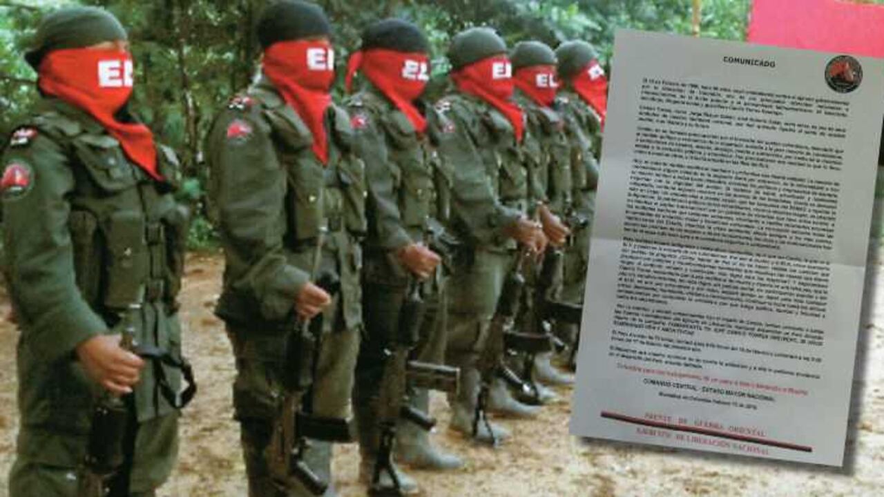 ELN anunció un paro armado por 72 horas