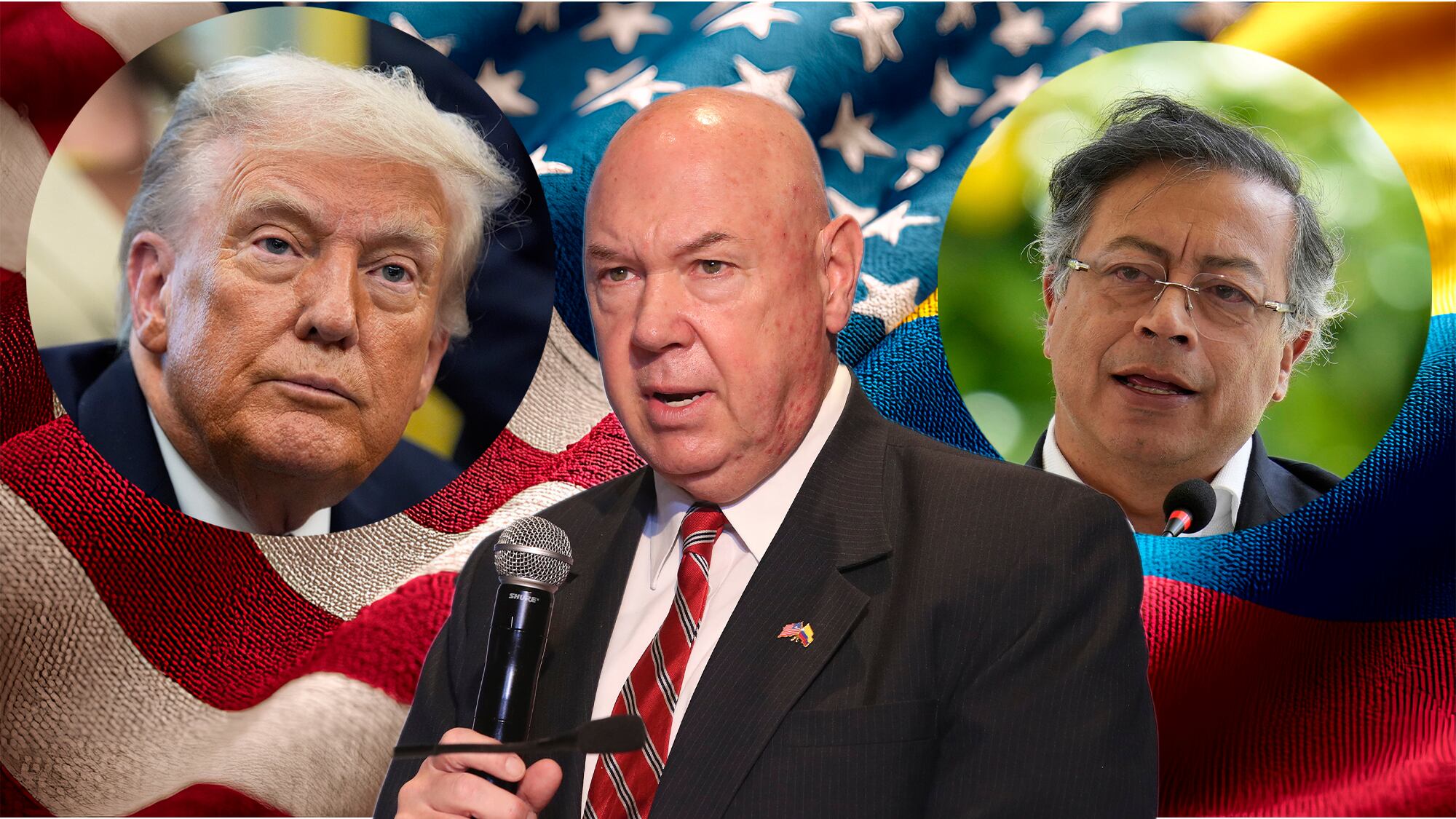 John Mcnamara, DOnald Tump y Gustavo Petro