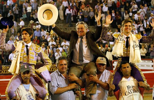 Sebastián Castella, Ernesto Gutiérrez y Julián López, el Juli.