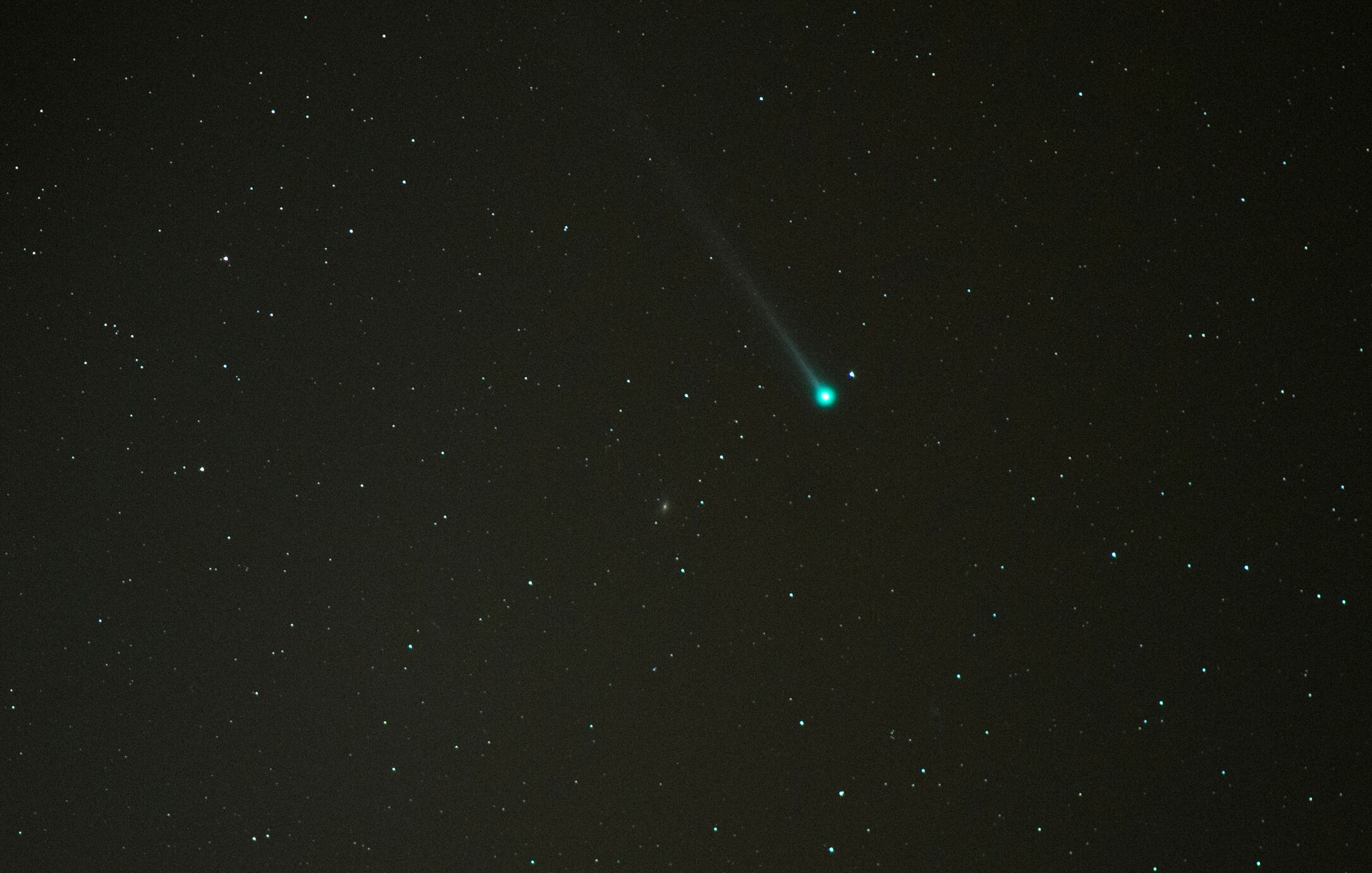 Cometa moviéndose por los cielos de California (EE.UU.)