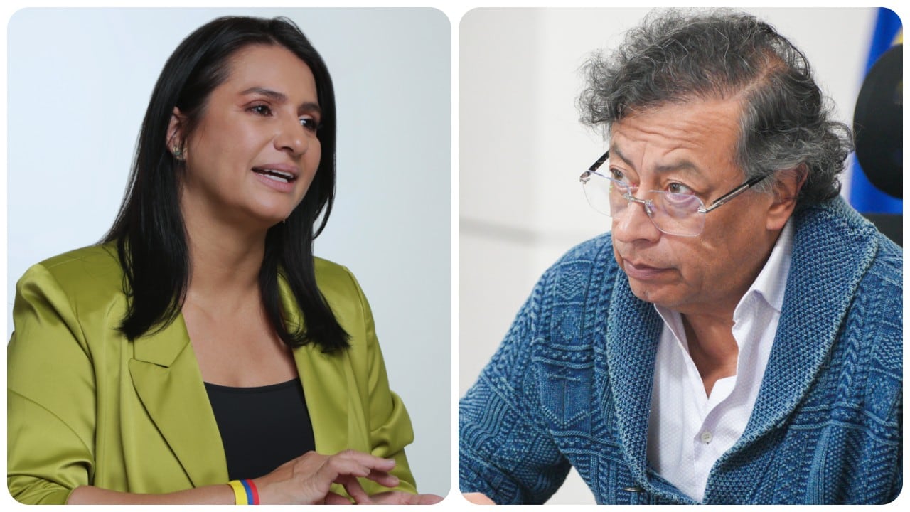 Paola Holguín y Gustavo Petro.