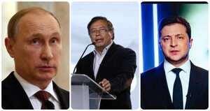 Vladimir Putin, Gustavo Petro y Volodímir Zelensk