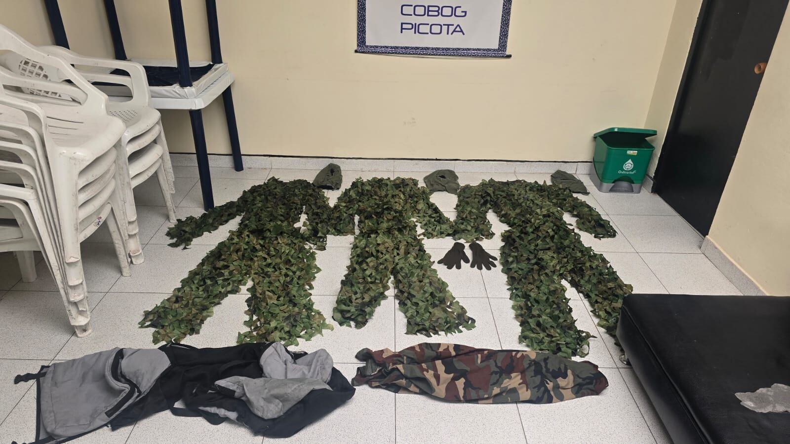 Elementos incautados en la Picota