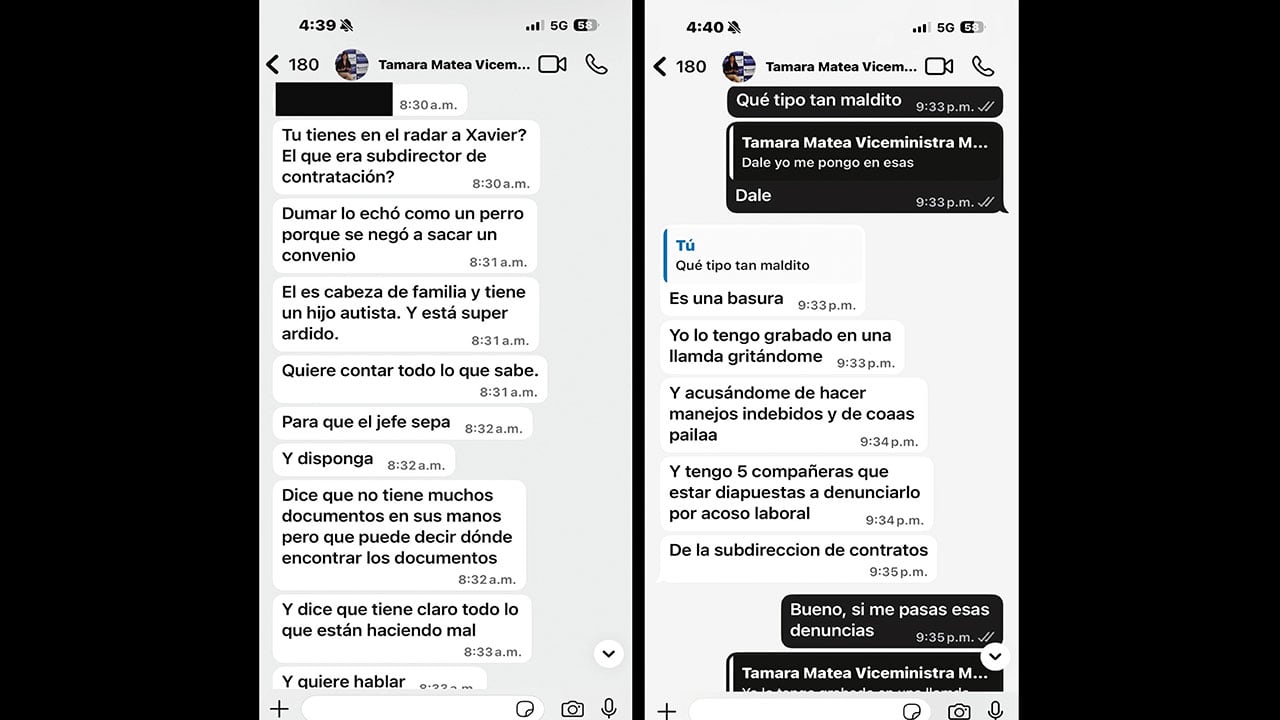Támara Ospina, viceministra de las Mujeres, asegura que también fue víctima de los maltratos de Guevara y respalda la versión del exsubdirector de Contratación.