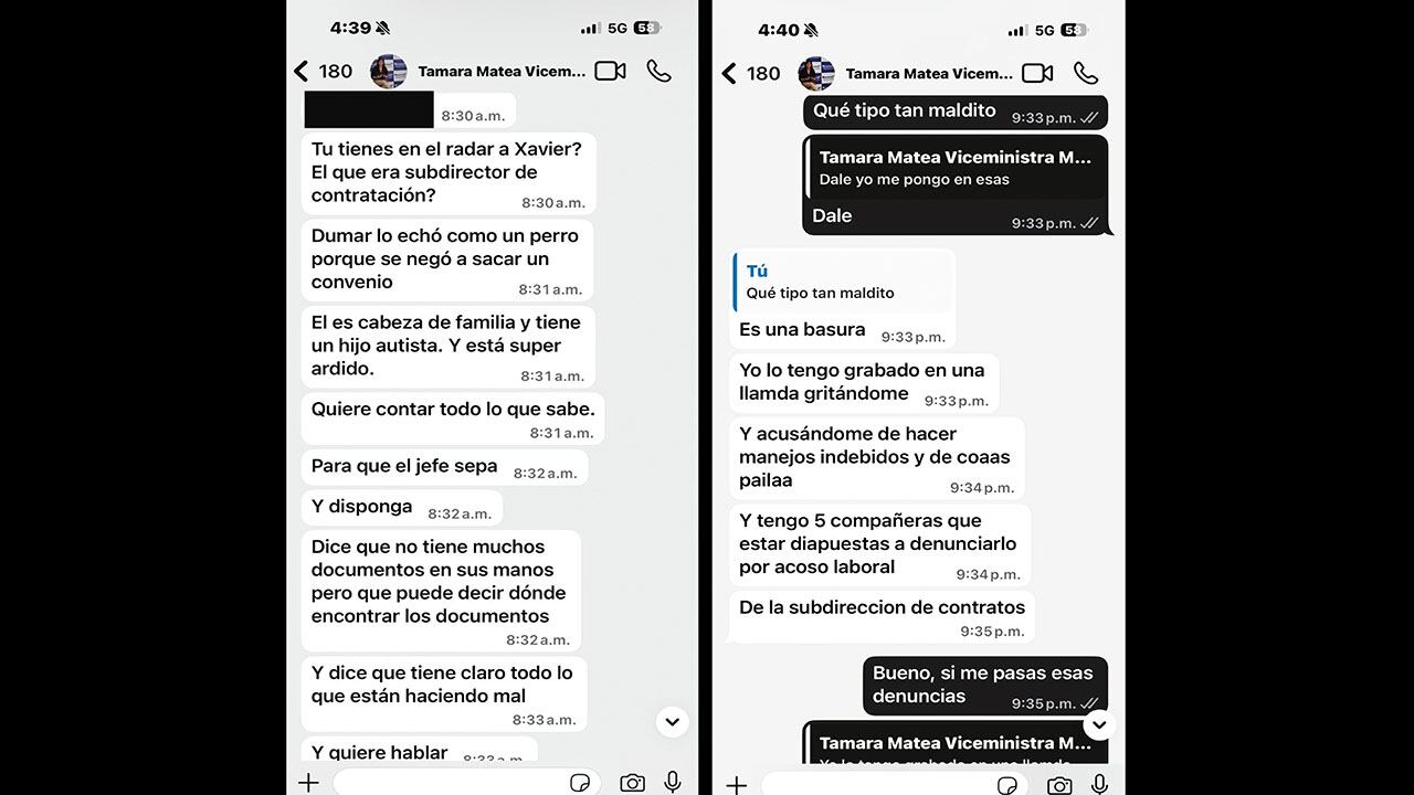 Támara Ospina, viceministra de las Mujeres, asegura que también fue víctima de los maltratos de Guevara y respalda la versión del exsubdirector de Contratación.