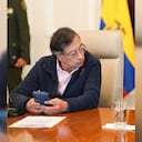 El presidente, Gustavo Petro, en reunión con movimientos campesinos, indígenas y sociales en la Casa de Nariño, en Bogotá