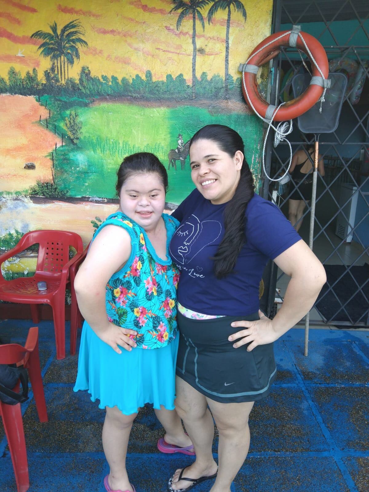 Jenny velaba por la salud de su hermana Valentina quien padece de Síndrome de Down