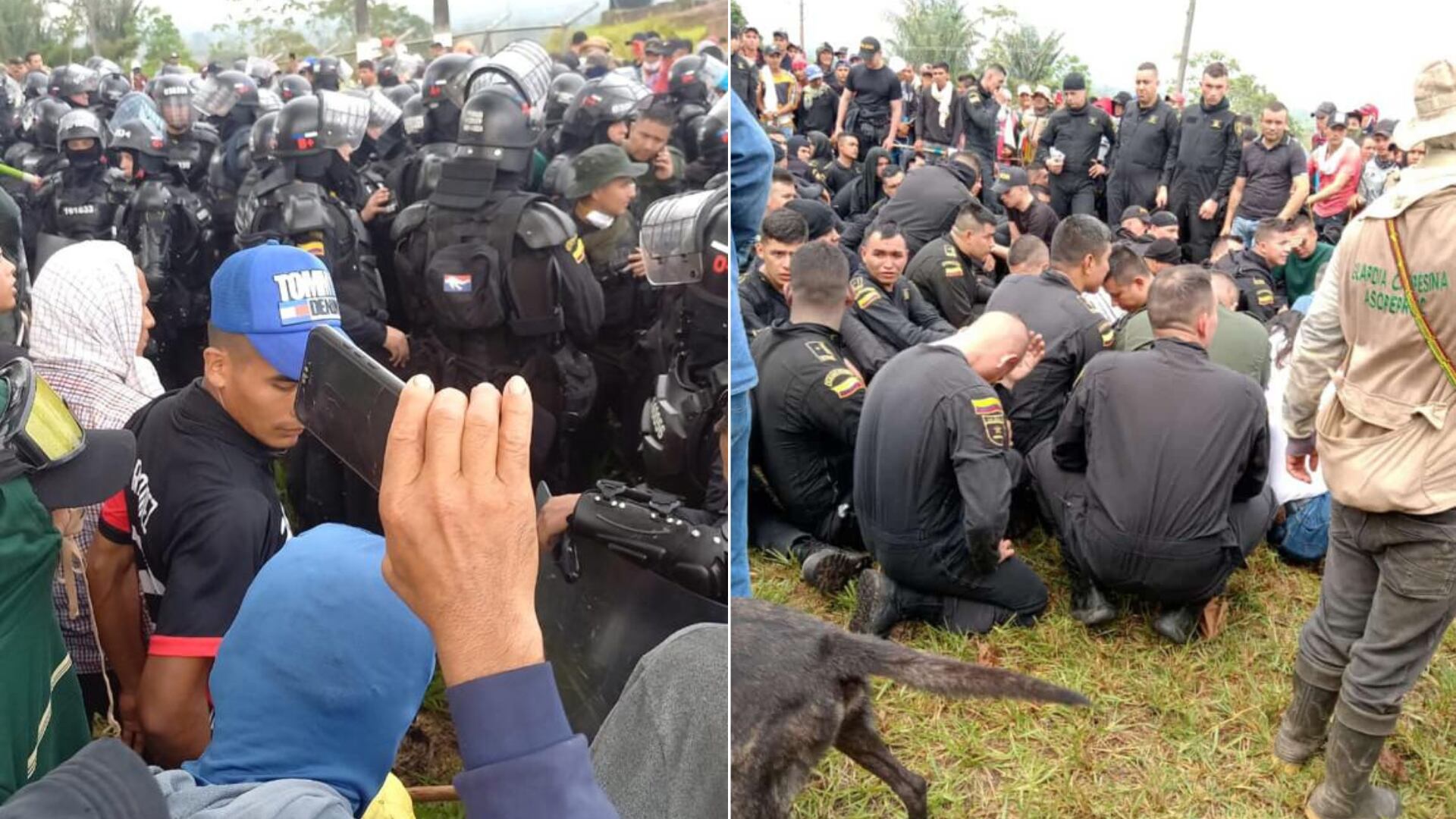 Enfrentamientos entre campesinos y miembros la Fuerza Pública en San Vicente del Caguán, Caquetá.