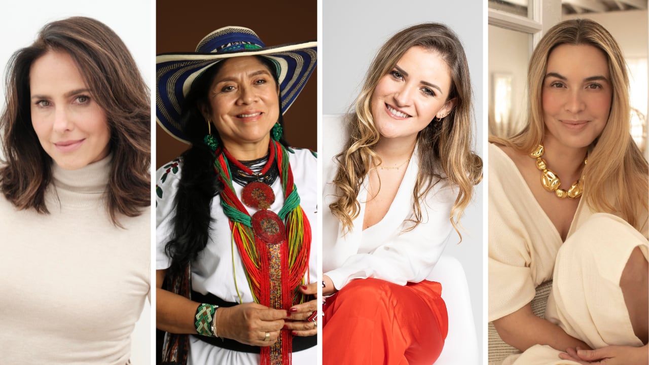 De izquierda a derecha: Paola Turbay, Aurora Izquierdo, Regina Righi y Mónica Fonseca, invitadas al Gran Foro Mujeres de SEMANA.