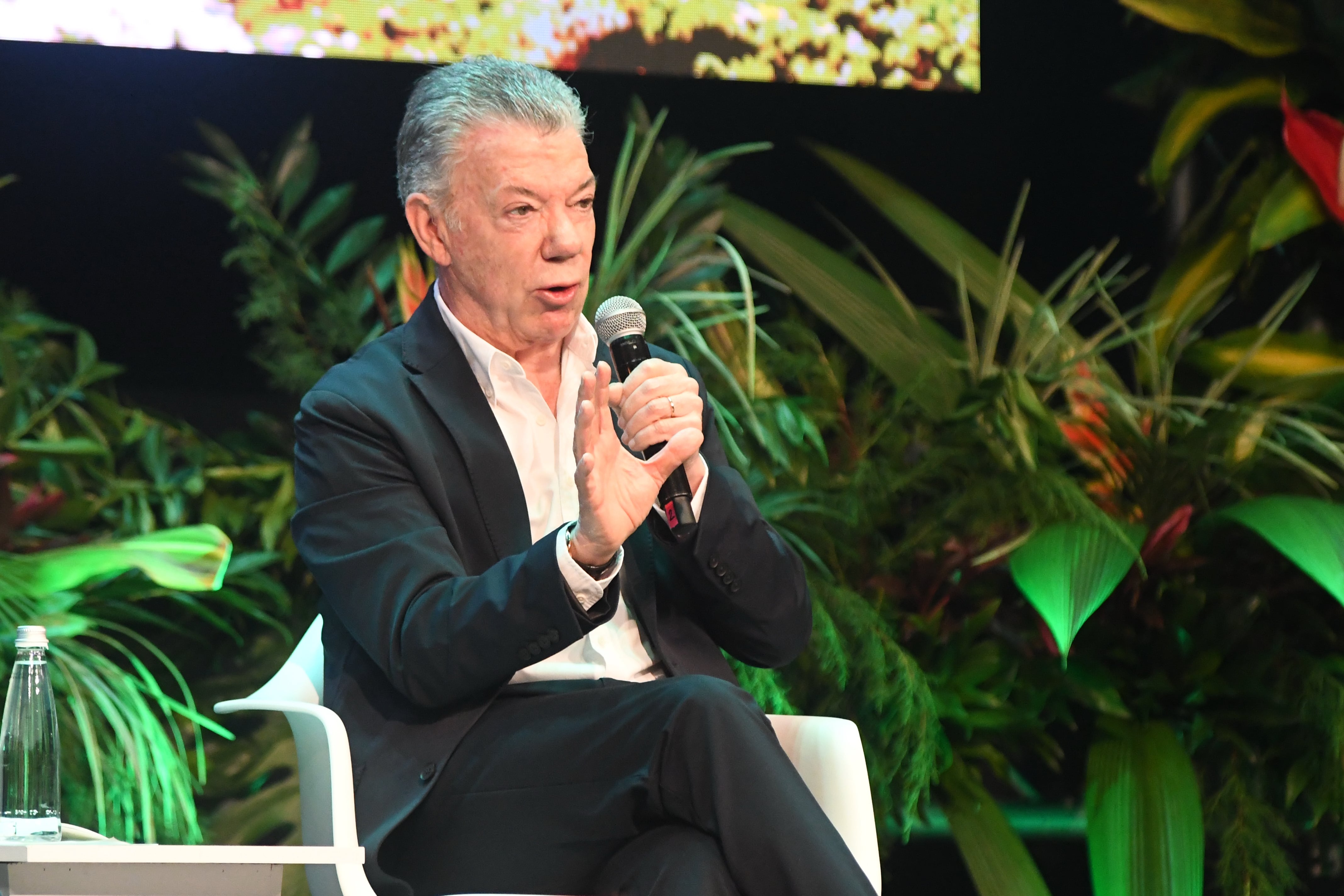 Cali: Semana de la Biodiversidad en Cali, Juan Manuel Santos,  expresidente de Colombia. Foto José L Guzmán. El País.