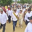 Presidente Gustavo Petro en La Guajira con su esposa, la primera dama, Verónica Alcocer