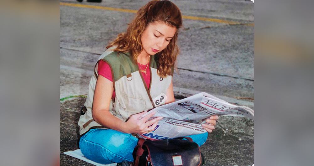 Vicky Dávila en sus inicios en el periodismo.