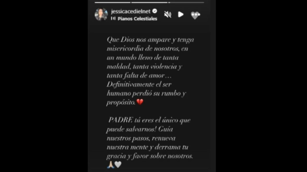 Mensaje de Jessica Cediel