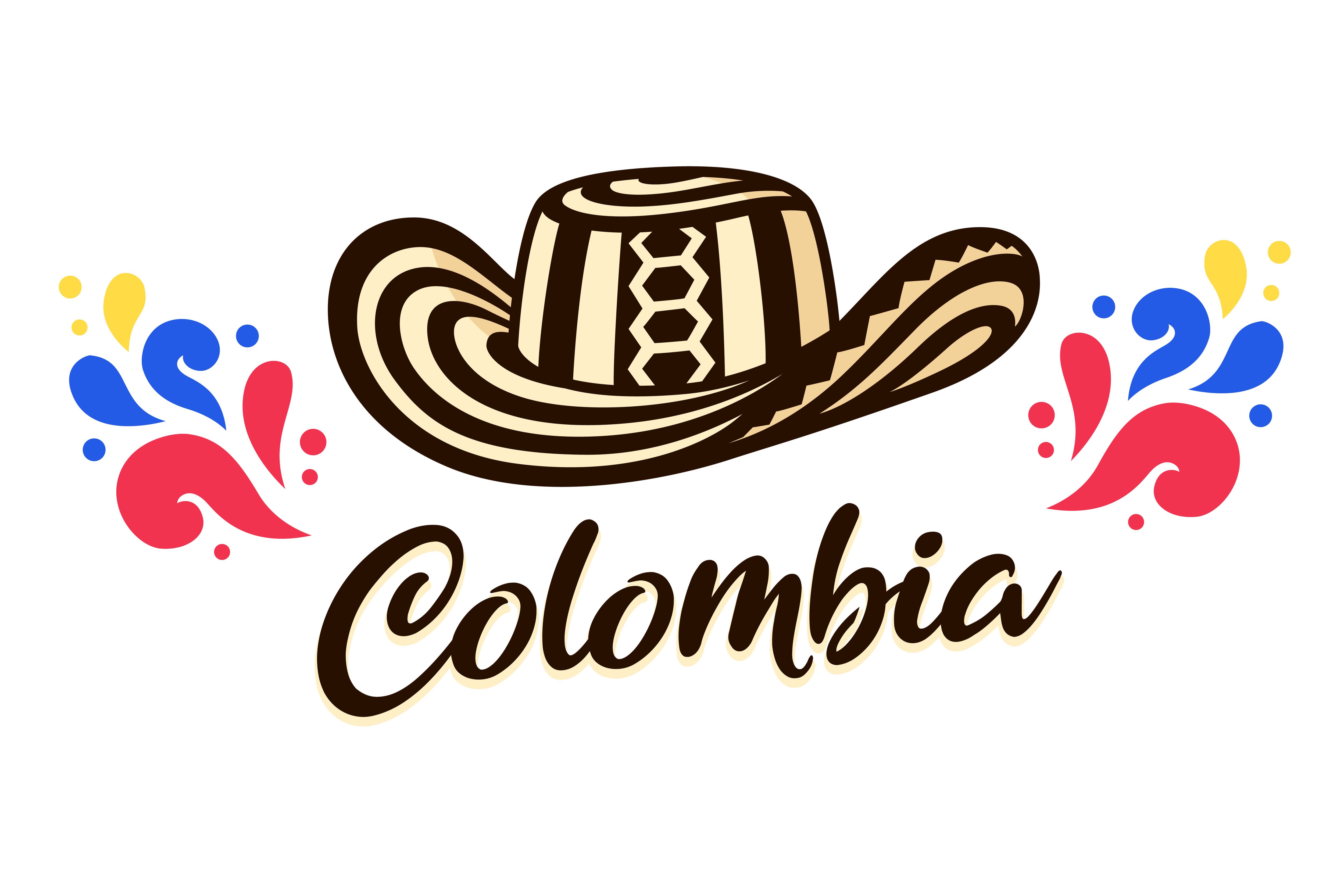 Ilustración de sombrero de Vueltiao Colombia