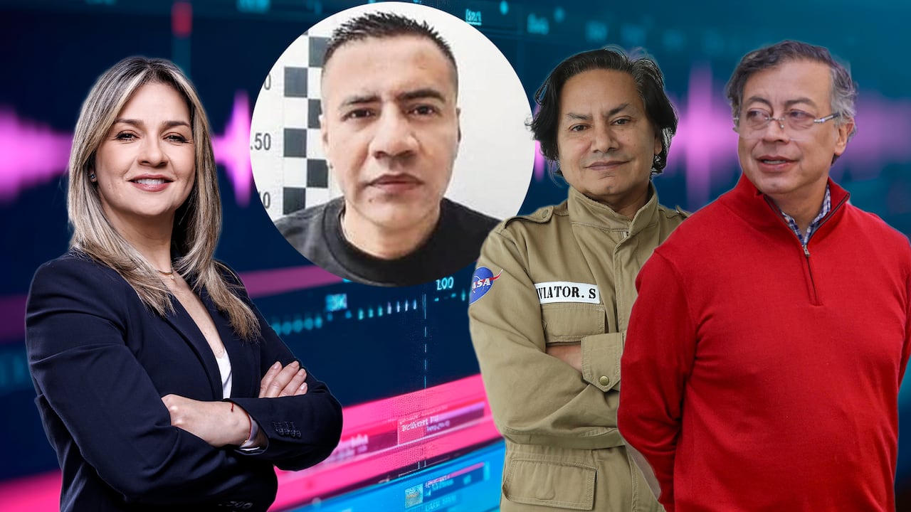 Vicky Dávila, alias Pipe Tuluá, Juan Fernando Petro y Gustavo Petro.