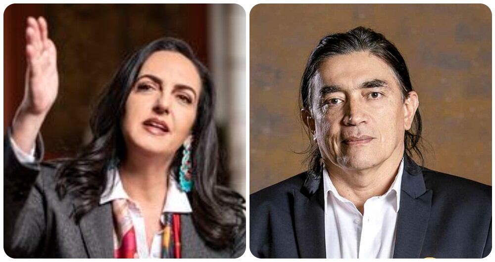 Los senadores María Fernanda Cabal y Gustavo Bolívar.