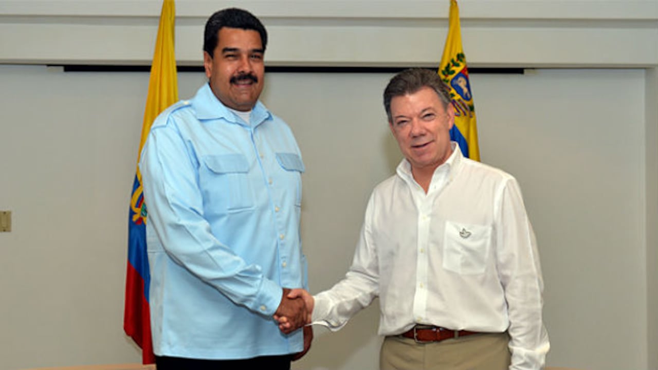 Juan Manuel Santos y Nicolás Maduro se reunieron en Cartagena.