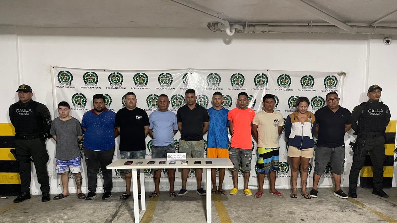Capturados por extorsión en Barranquilla.