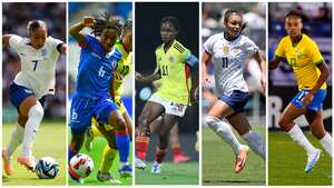 Lauren James (Inglaterra), Melchie Dumornay (Haití), Linda Caicedo (Colombia), Sophia Smith (Estados Unidos) y Ary Borges (Brasil).