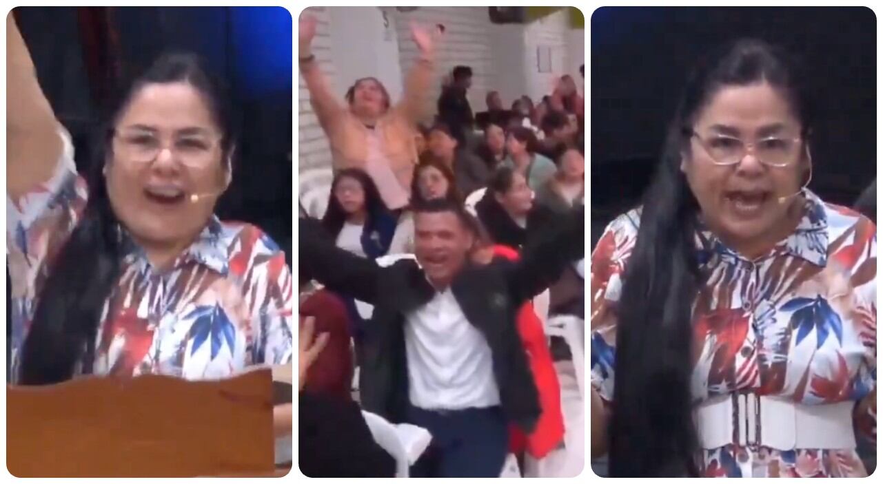 La pastora le pidió a los asistentes no moverse de sus sillas mientras ocurría el temblor