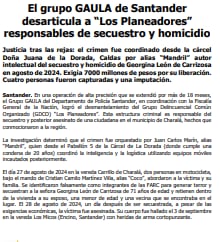 El Gaula de Santander reveló detalles del caso.