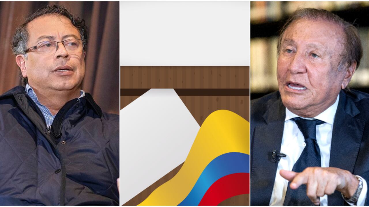 Gustavo Petro y Rodolfo Hernández, candidatos presidenciales. En medio, un voto el blanco