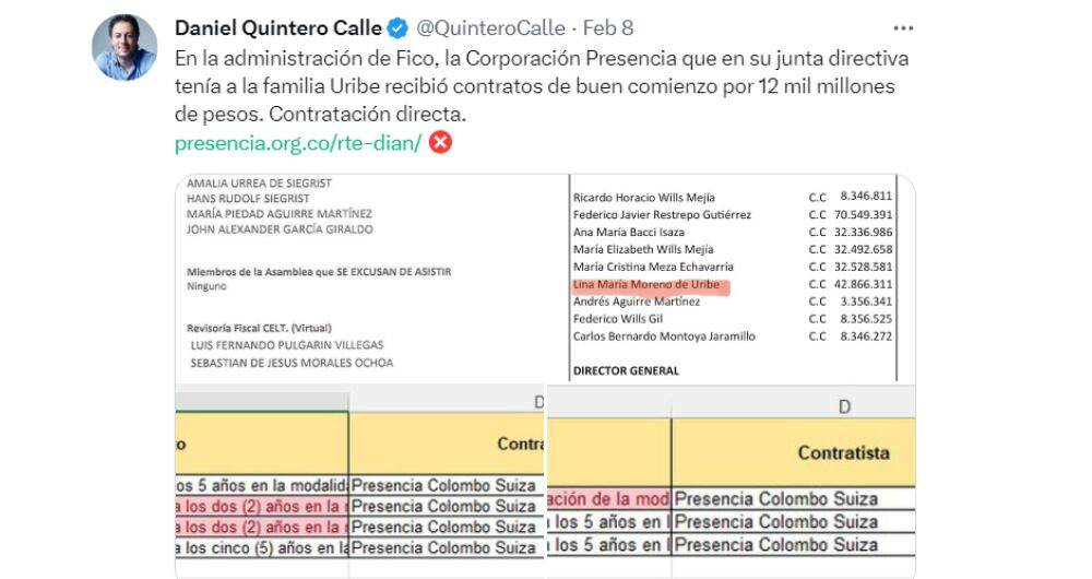 Trino del alcalde Daniel Quintero sobre contratación en el programa infantil de Buen Comienzo.