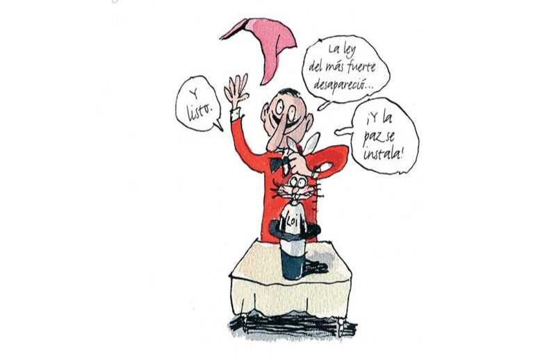 Con ilustraciones sencillas el francés Jacques Azam acompaña los textos de toda la colección.