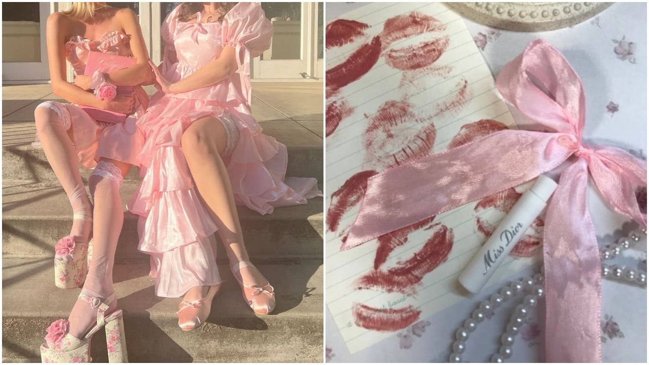 Representación del estilo 'coquette' femenino.