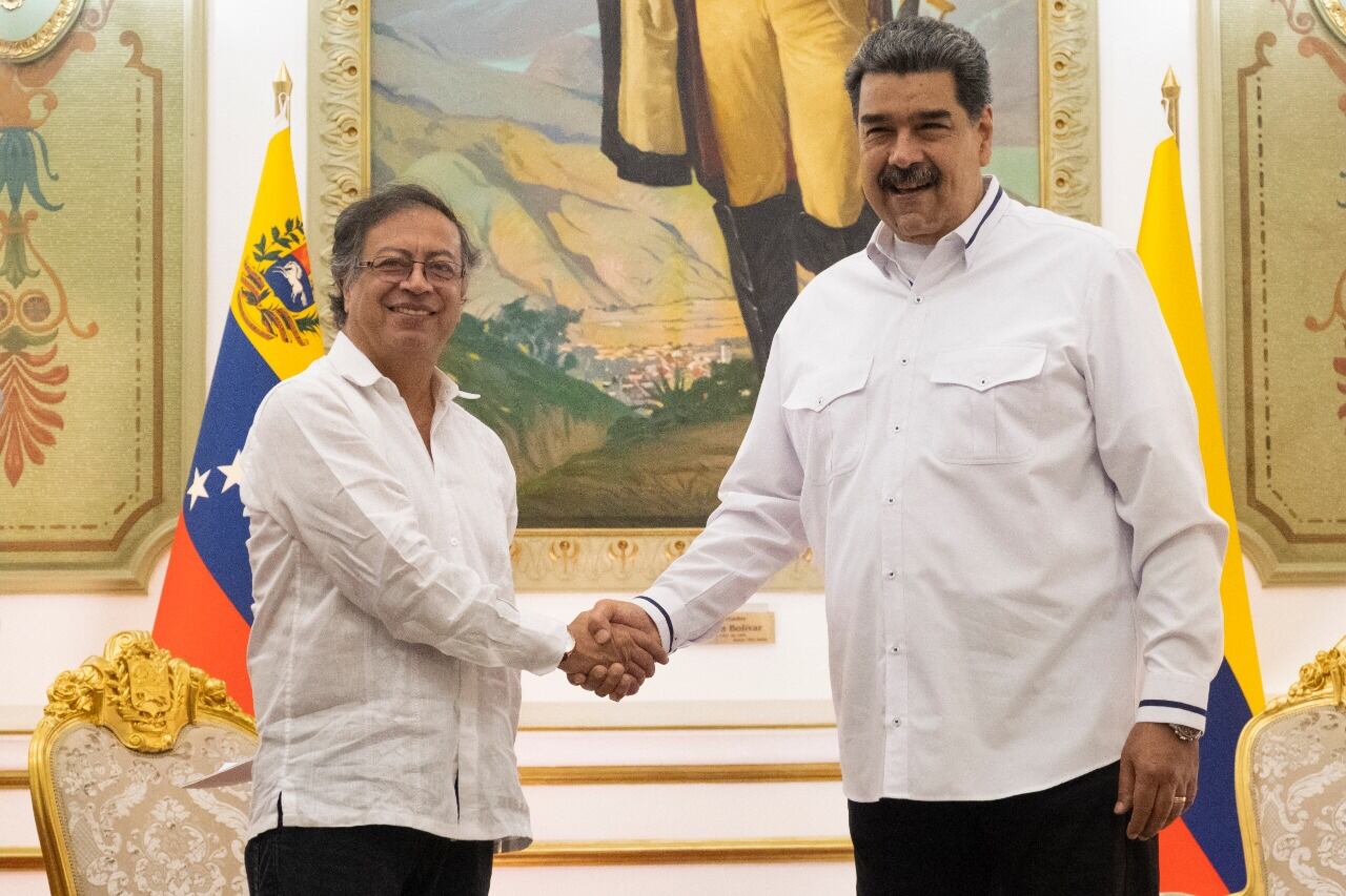 Gustavo Petro y Nicolás Maduro.