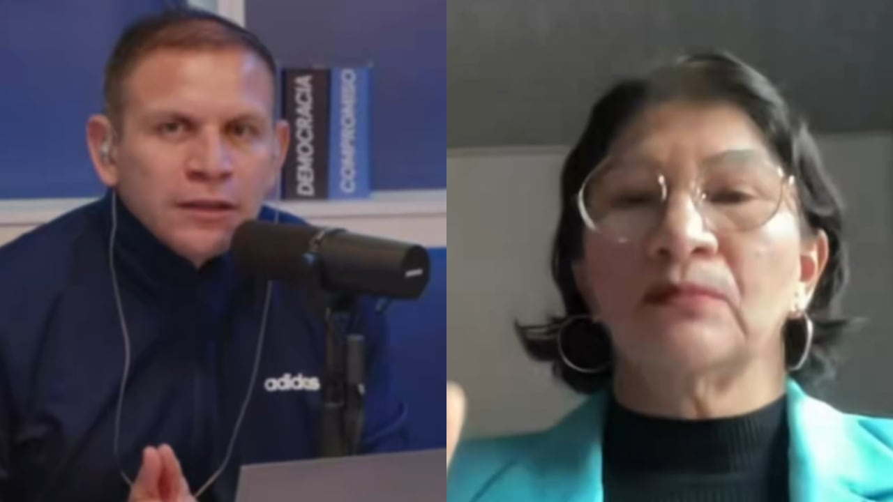 Senador Germán Rodríguez y la exguerrillera Sandra Ramírez.