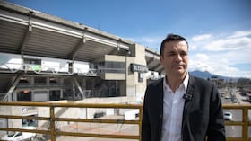 Juan Diego Alvira en el estadio el Campin