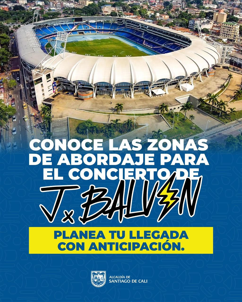 La Alcaldía de Cali se prepara un plan de movilidad para el concierto de J Balvin este 21 de marzo.