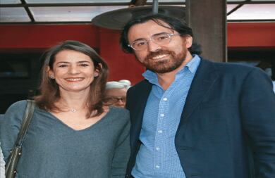 Nora Sanín Posada y Diego Santos.