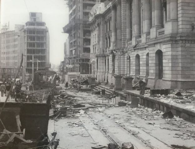 Los principales destrozos se produjeron en el centro de Bogotá, donde funcionaban las oficinas públicas.