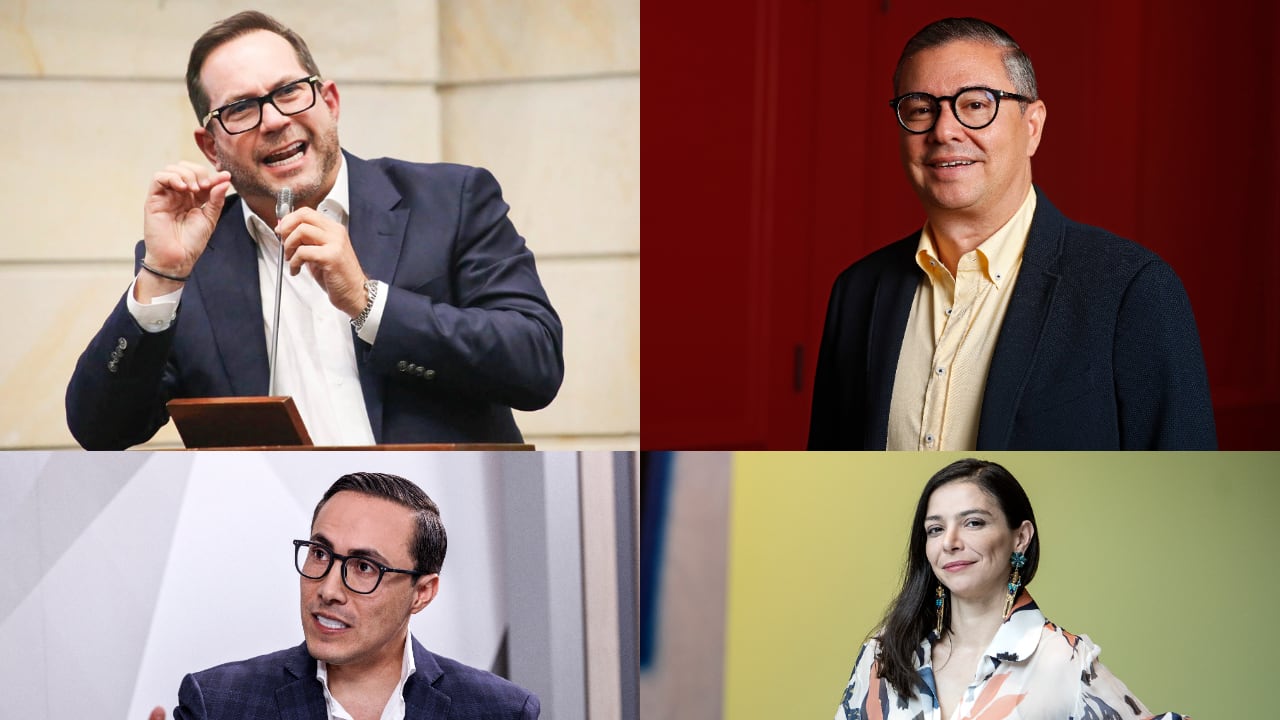 Senadores Lidio García y Fabio Amín, exsenador Richard Aguilar y María Paz Gaviria.