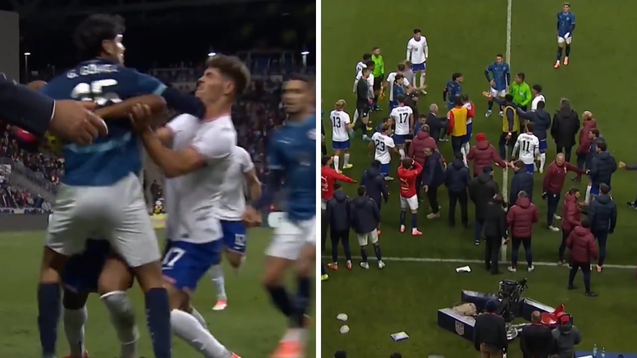 Pelea en el Estados Unidos vs. Paraguay por amistoso de Fecha Fifa en noviembre.