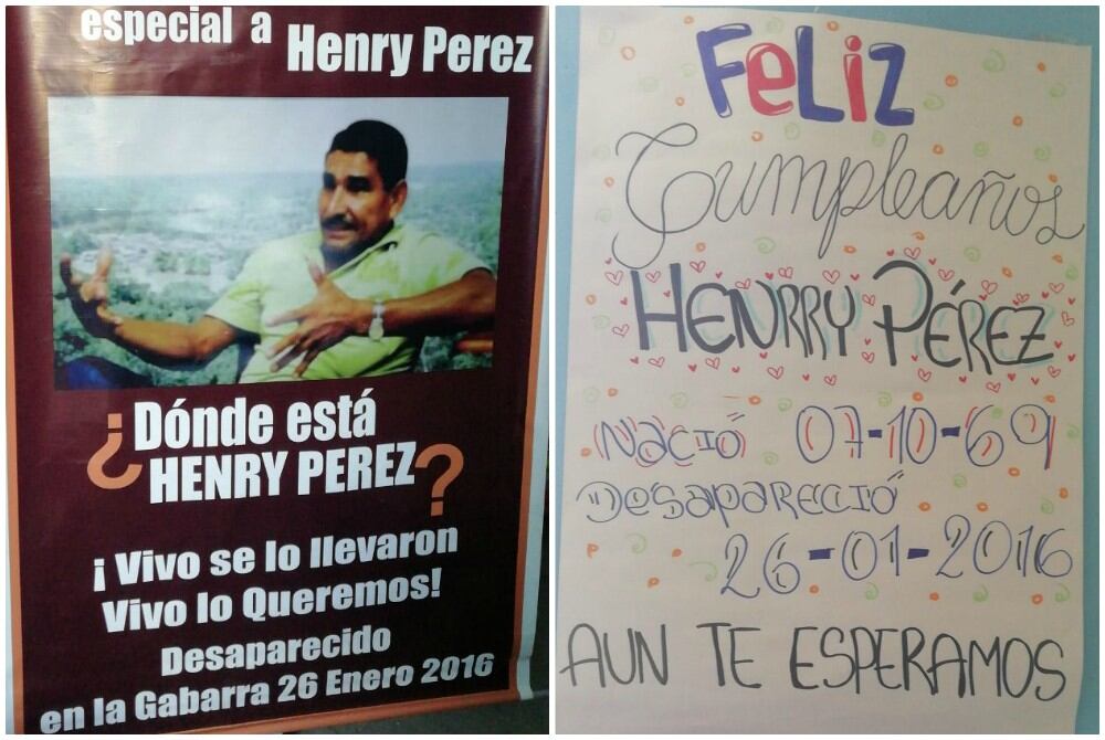 Henry Pérez desapareció el 26 de enero de 2016.