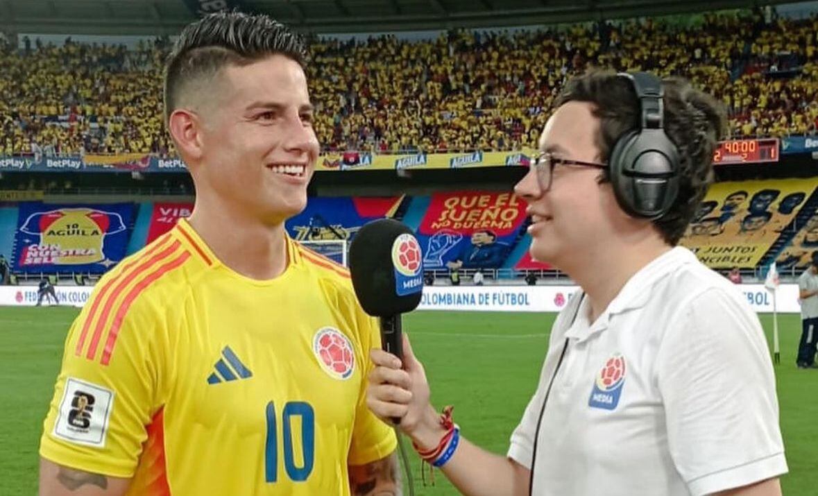 Él es Juan Nicolás Suárez, el periodista de la Selección Colombia que llenó de halagos a James Rodríguez.