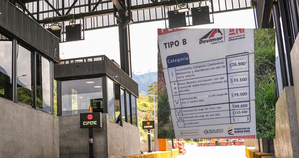 Peaje Túnel de Occidente con nuevas tarifas.