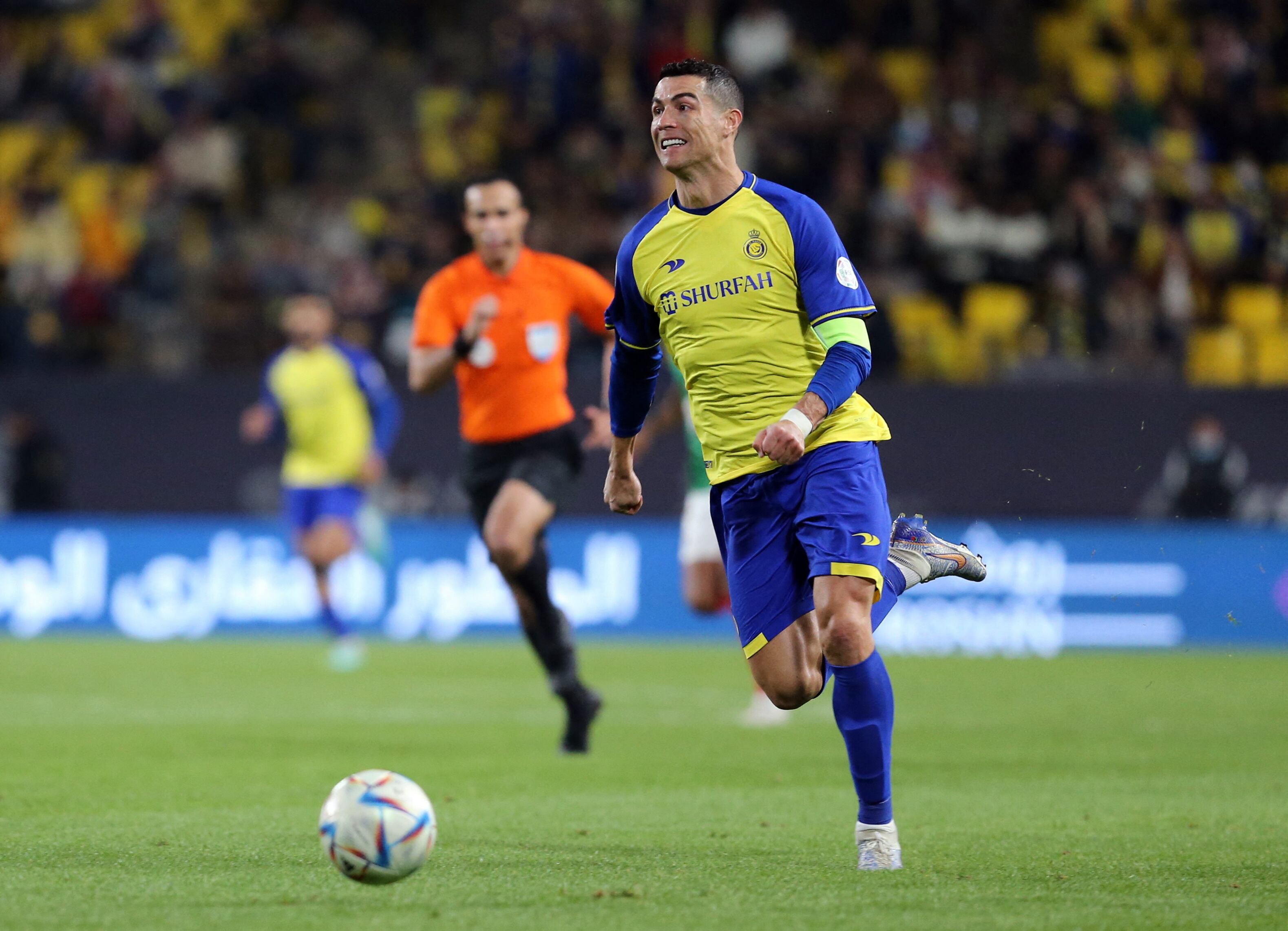 Cristiano Ronaldo en su debut oficial con Al Nassr.