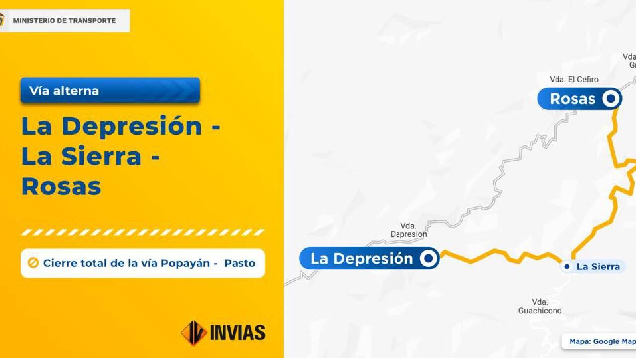 Mientras se despejaba el lugar, se dispuso el siguiente corredor: La Depresión -La Sierra – Rosas.