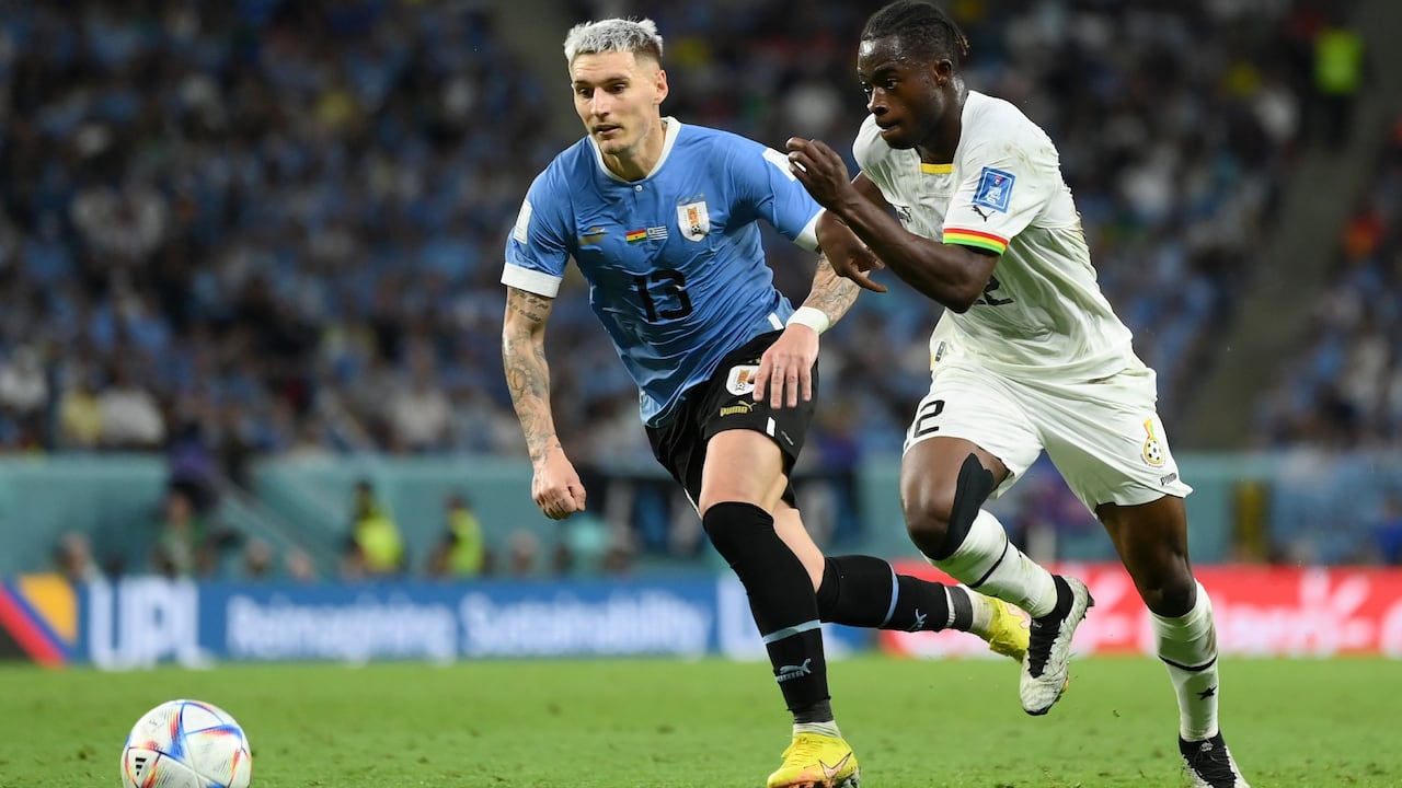 El senegalés Kamaldeen Sulemana logró su marca en el duelo contra Uruguay.