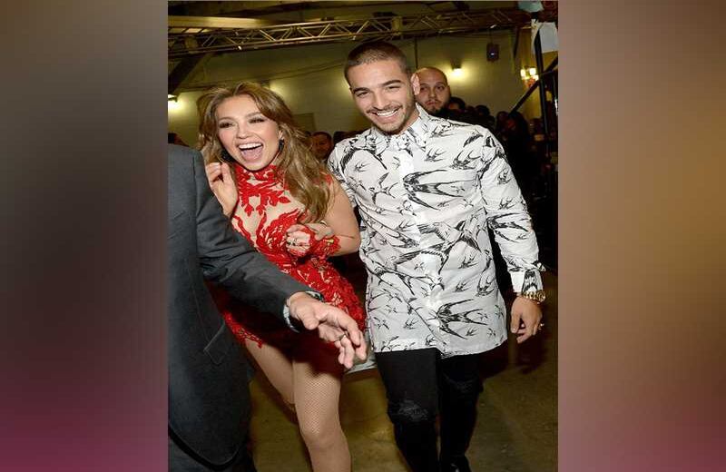 Maluma y Thalía tuvieron bastante química y protagonizaron uno de los shows destacados de la ceremonia. Foto: Gustavo Caballero / GETTY IMAGES NORTH AMERICA / AFP
