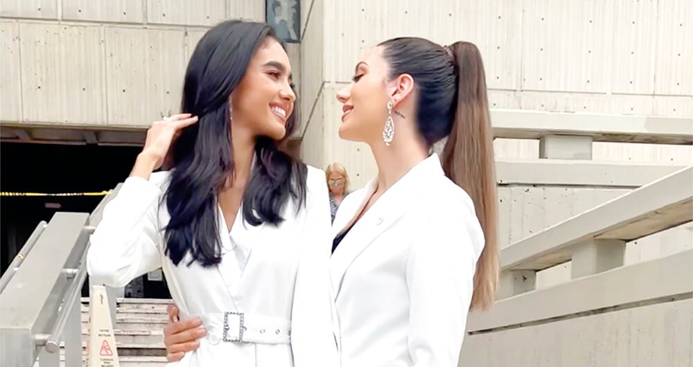  Mariana Varela, exreina de belleza argentina y Fabiola Valentín, exreina puertoriqueña