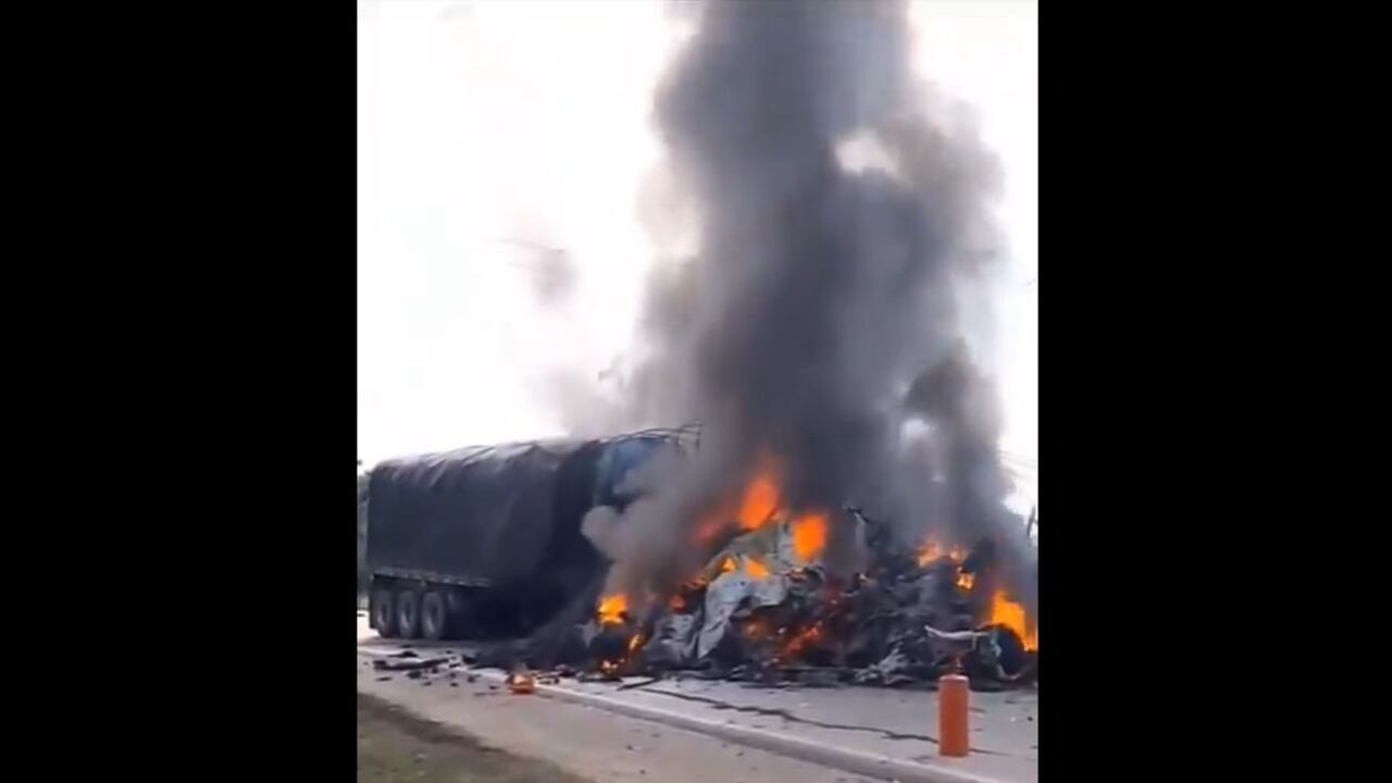Accidente cerca a Sabana de Torres, Santander.
