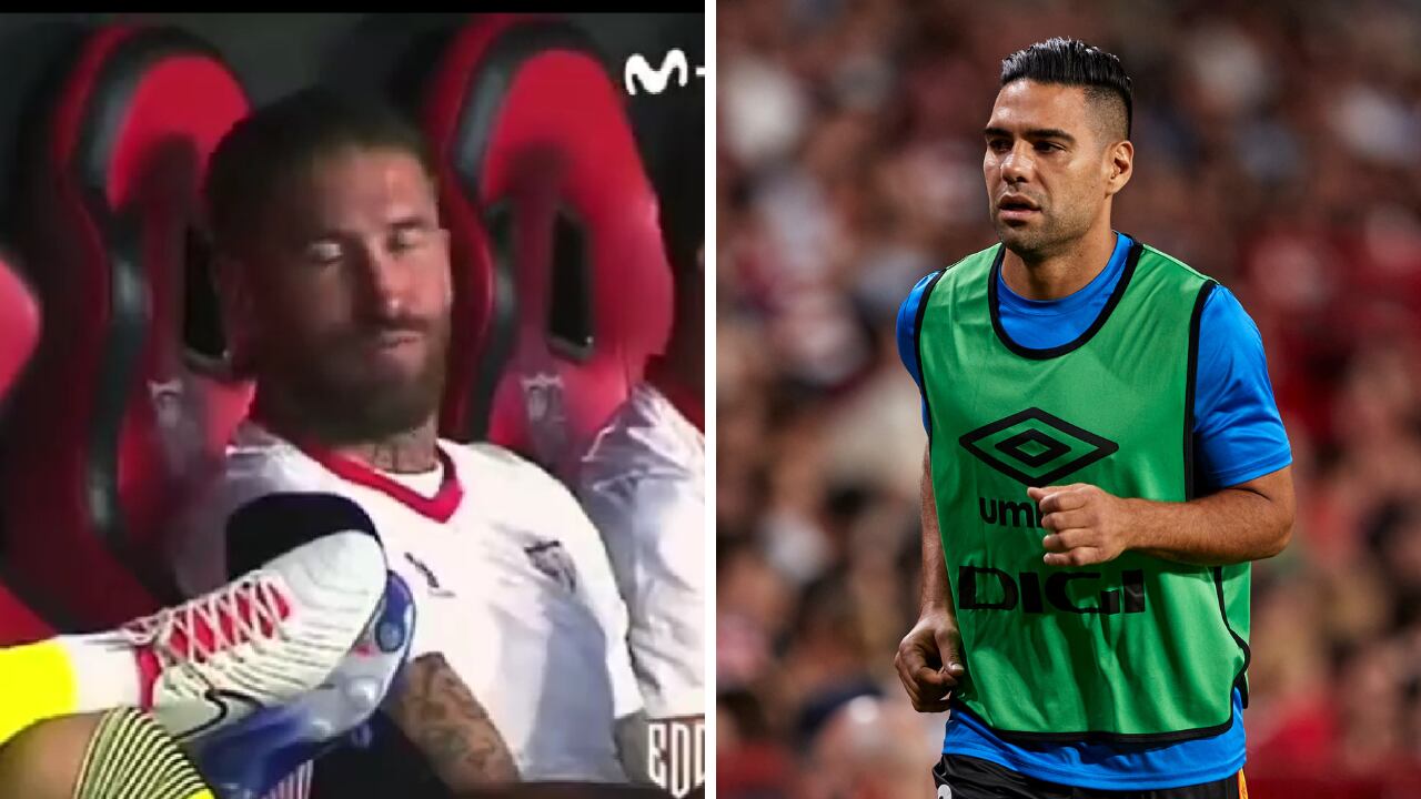 Sergio Ramos y Falcao García en LaLiga de España.