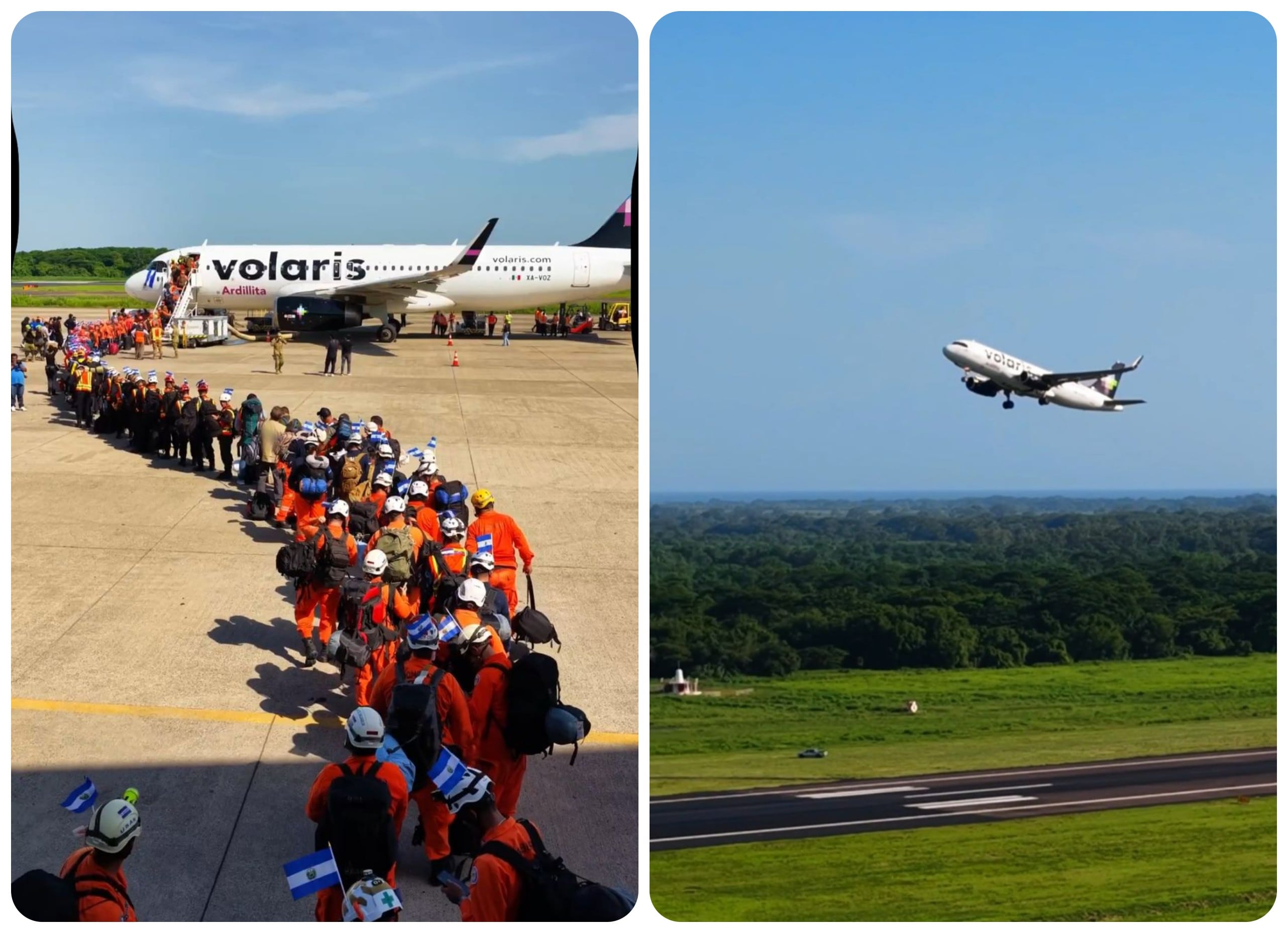 Despega el avión de ayuda humanitaria desde El Salvador con destino a Venezuela.