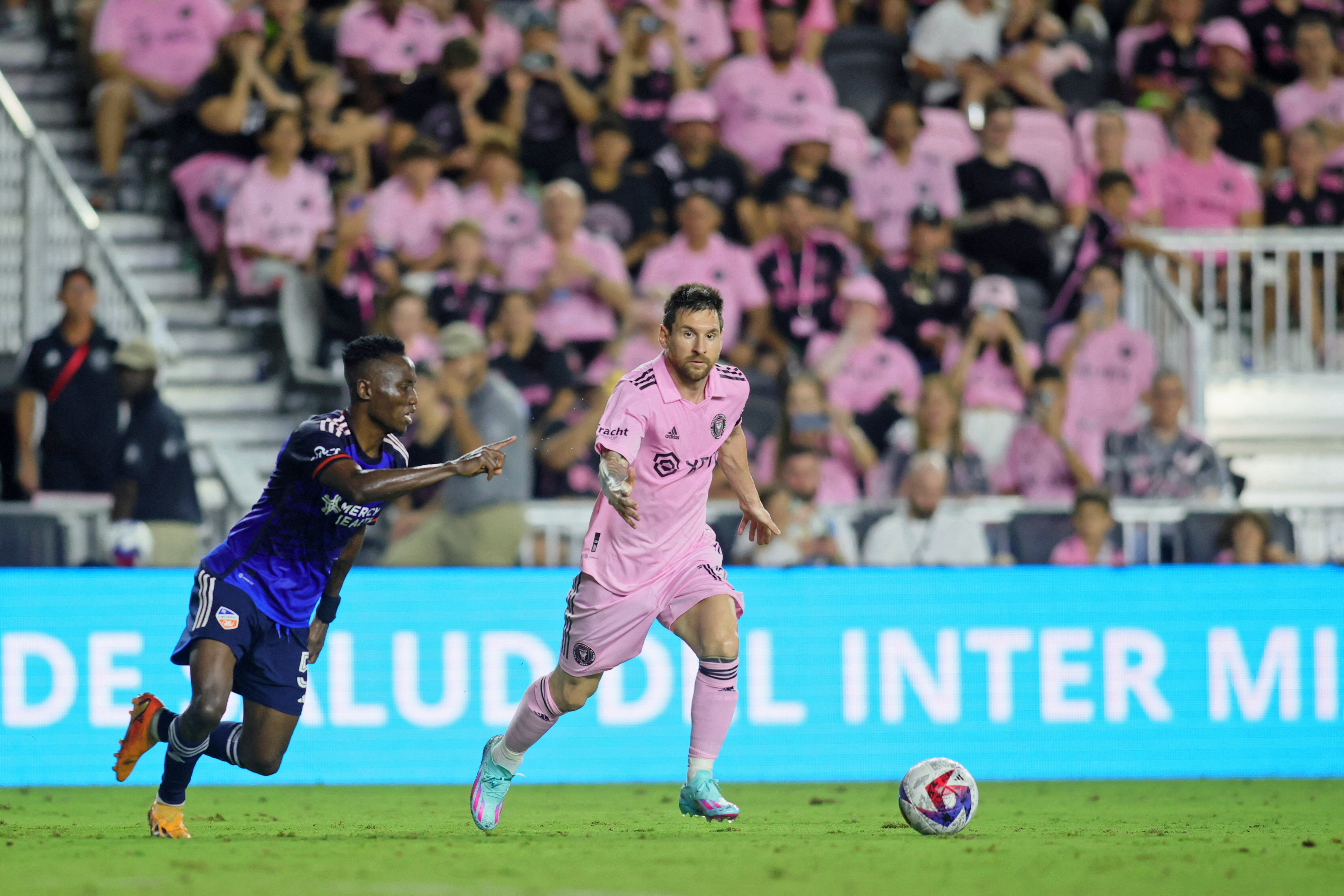 Lionel Messi con el Inter de Miami ante Cincinnati.
